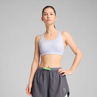 Women&#39;s Puma x HYROX Mid Impact Bra, Blue, Size M, Clothing - Cool Weather - M