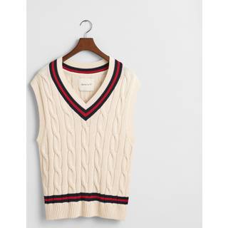 GANT Herre Kabelstrikket vest (XXL)