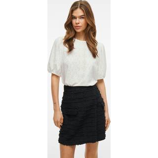 VILA Vikally O-neck 2/4 TOP - NOOS  Optical Snow S