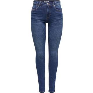 Only Jeans til kvinder Rina Mid Rise Push Up Mørkeblå