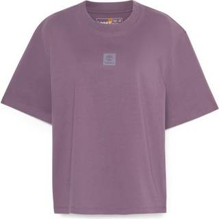 Timberland Women's Stack Logo Short Sleeve Tee T-shirt Damer størrelse M farve pink