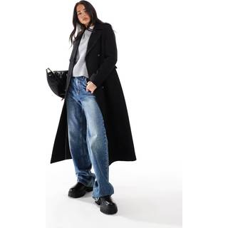 Superdry Superdry Black Double Breasted Wool Coat