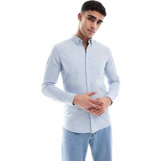 Farah Steen Long Sleeve Shirt Powder Blue