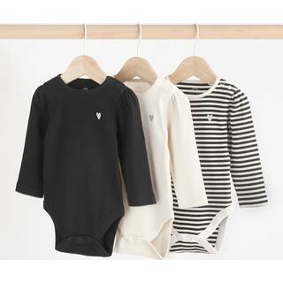 Next 3 Pakke Langærmet Baby Sparkedragt