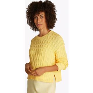 Tommy Hilfiger Tommy Hilfiger Red Soft 100% Cotton Cable Crew Neck Jumper