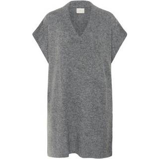 Kaffe Kaannetta Knit Poncho Strik 10510119 Dark Grey Melange (L-XL)