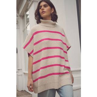 Next Rullekrave strikket poncho med alpakkauldMellem-stor