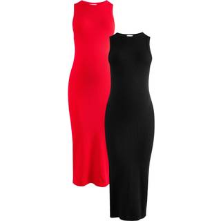 Next Red and Black Maternity Seamless Dresses 2 Pack - XX-Large
