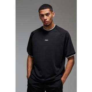 Mens Black Man Sport Oversized Performance T-shirt