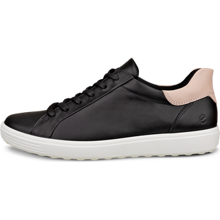 ECCO Soft 7 W - Sneakers i læder til damer - Sort - Size: 39 (UK 6)