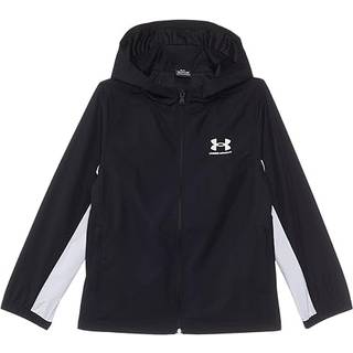 Under Armour Rival Woven Boys' Jacket Black / White / White YLG (149 - 160 cm)