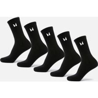 MP Unisex Crew Socks (5 Pack) - Black - UK 2-5 - Sort