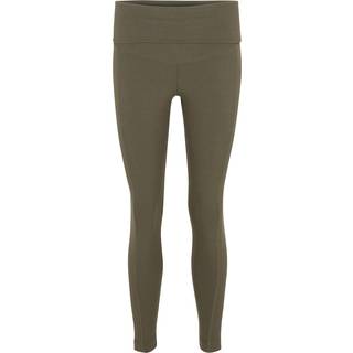 Rib High-Waist 7/8 ventetøj tights - Olive Strata - L
