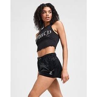 JUICY COUTURE Diamante JC Logo Shorts, Black