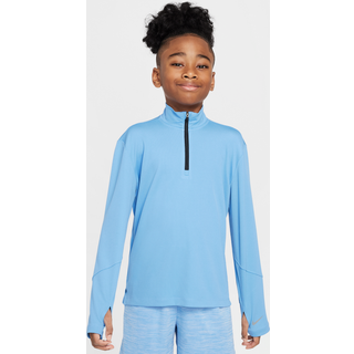 Nike Kid's Multi Dri-Fit UV Long-Sleeve 1/2-Zip Top Funktionsshirt Børn størrelse M farve blå