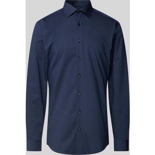 SLIM FIT Performance Shirt in navy plain
