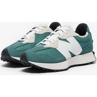 New Balanceunisex. U327V1 Træningssko i læder 327 grøn (36), Fast, Ruskind, Blonder, Casual