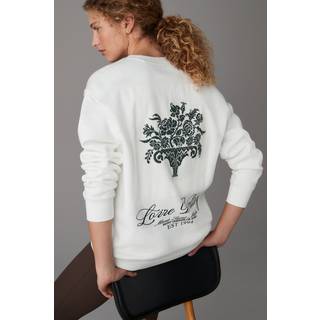 Next Ecru Relaxed Fit Back City Graphic Crew Neck Sweatshirt