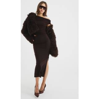 River Island River Island Brown Cowl Neck Top and Skirt Set