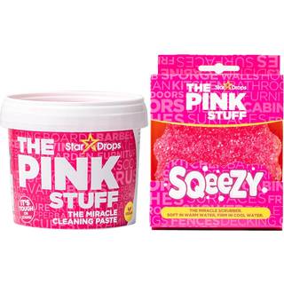 Stardrops - The Pink Stuff Miracle Cleaning Pasta & SQeeZY Scrubber Svampbundt - All-Purpose Non-Scratch Cleaner til kkkener Badevrelser Vgge