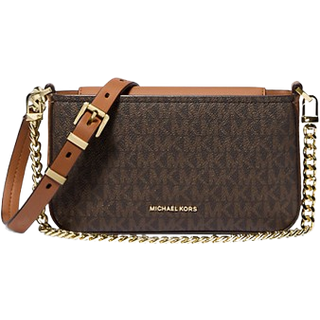 MK Bryant Small Signature Logo Convertible Pochette - Brown - Michael Kors - ONE SIZE