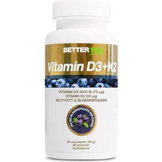 Better You Vitamin D3 + K2, 60 kapsler