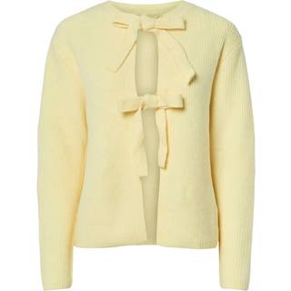 PIECES PIECES Yellow Tie Front Knitted Cardigan