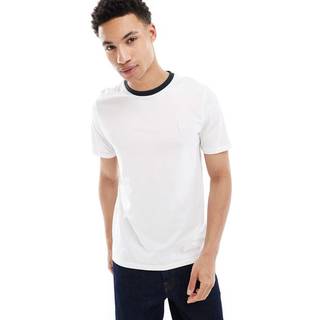 Lyle & Scott Lyle & Scott White Cotton Contrast Collar Superfine T-Shirt