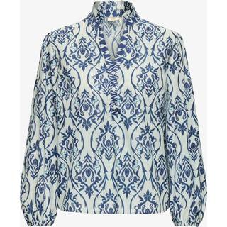 Anna Bluse, Cloud Dancer/Blue, XS
