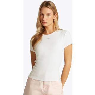 Tommy Jeans Tommy Jeans White Slim Essential Rib T-Shirt