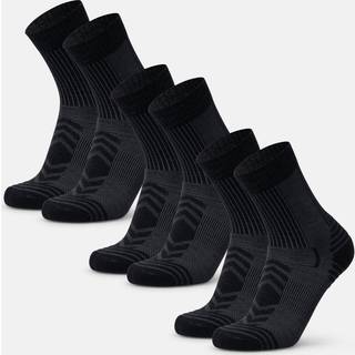 MERINO WOOL HIKING SOCKS LIGHT - Black / 39-42 / 3-Pack