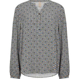 SC-Pan 2 - Langærmet Print Bluse - Lyseblå