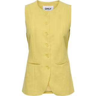 ONLY ONLY Yellow High Neck Longline Waistcoat