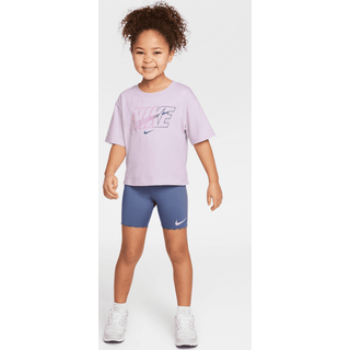 Nike Nike Blue Little Kids Bike Shorts and T-Shirt Set