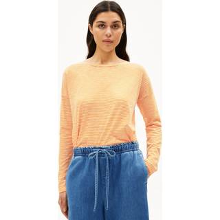 ARMEDANGELS Women's Xianaa Lovely Stripes Longsleeve Damer størrelse XXL farve beige