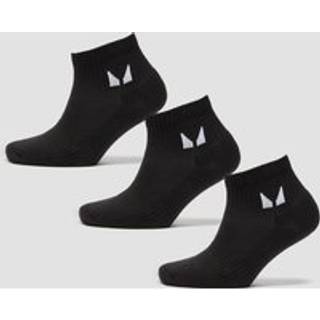 MP Unisex Ankle Socks (3 Pack) - Black - UK 12-14