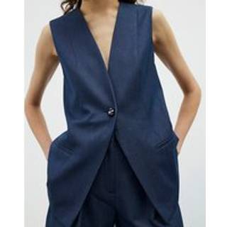 River Island Denim Longline WaistcoatEU 34 (UK 6)