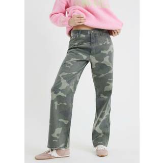 River Island Camouflage afslappet lige pasform 100% JeansEU 34 Almindelig (UK 6 R)