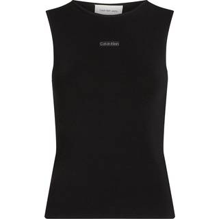 Slim Stretch Knit Tank Top - Black - XXXL