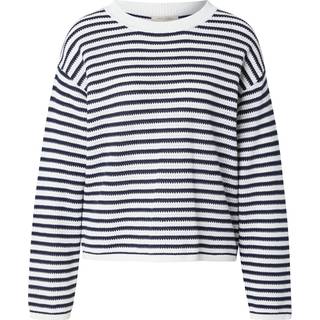 Freequent Pullover - FQDodo Blå og Hvid Str. XS Freequent.dk