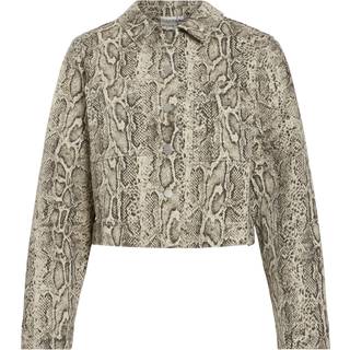 Slangeprint Denimjakke