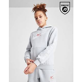 Nike Sportswear-hættetrøje i fleece til større børn - grå - XS