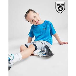 Under Armour Tech Embossed T-Shirt/Shorts Set Children, Blue - 5-6Y