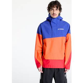 Adidas Men's Terrex Xploric 2.5L Climaproof Anorak Semi lucid blue/ Semi impact orange / Pure ruby, XL