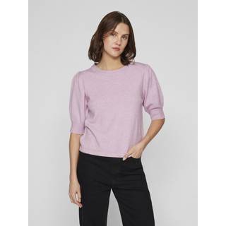 VILA Viril 2/4 SLEEVE O-NECK KNIT T Winsome Orchid Detail:melange M