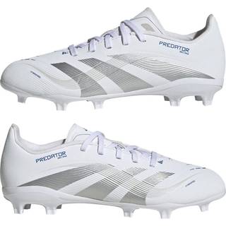 Predator League Firm/Multi-Ground Kids støvler - Cloud White / Silver Metallic / Bright Royal - 31