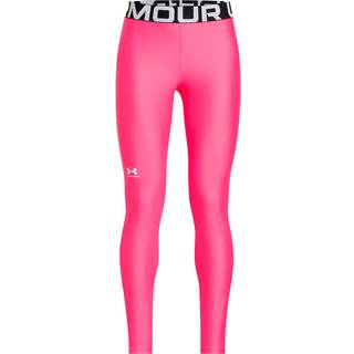 HeatGear® Girls' Leggings Super Pink / White YSM (127 - 137 cm)