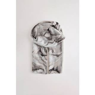 Next Monochrome Marble Plisse Lightweight Scarf