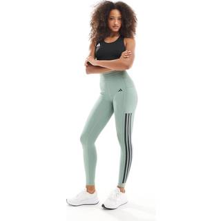 Optime 3-Stripes Full-Length tights - Silver Green