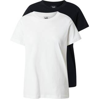 Lee Short Sleeve Crew Twinpack Black White Size M